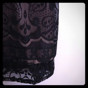 Lace mini dress three quarter sleeve - 3/4 sleeve